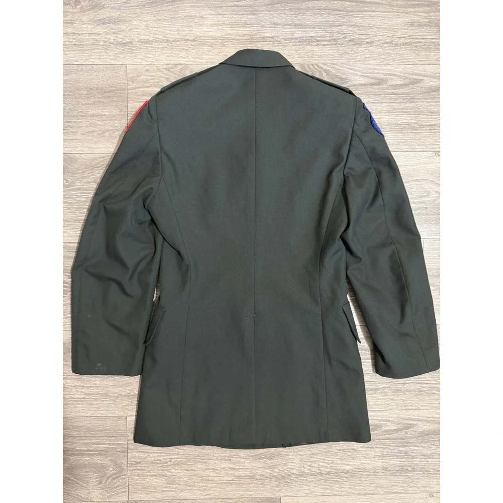 Vintage 1992 US Army Uniform Coat 36L JROTC Dress AG 489 Wool Blend Balboa Patch